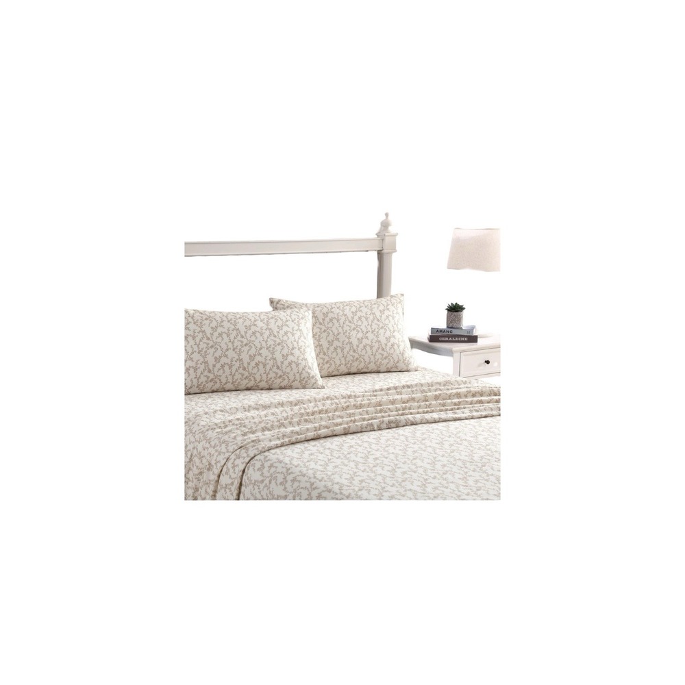 Laura Ashley Flannel 3 Pc‎ TWIN Sheet Set Victoria 100% Cotton NTW